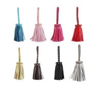 Beaupretty Lot de 4 Bijoux et Accessoires Pendentifs en PU Noir avec Pompons et Rivets pour Décoration DIY et Usage Quotidien