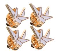 Beaupretty Lot De 4 Épingles En Métal De Origami Épingles Kawaii Pour Paquet à Dos En Alliage De Zinc Décoration Créative Pour Vêtements Style Polyvalent Artisanat Exquis