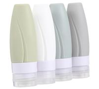 Beaupretty Lot De 4 Flacons De Gel De Silice Petits Contenants De Voyage Réutilisables Mini Bouteilles Pour Voyage Contenants De Lotion Rechargeables Distributeurs Vides Flacons De