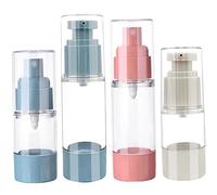 Beaupretty Lot De 4 Flacons Pompe Airless Vides 30ml 15ml, Distributeurs De Lotion Et Fond De Teint Portables Pour Voyage, Anti-fuite, Design Compact Et Pratique