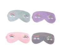 Beaupretty Lot De 4 Masques Pour Les Yeux Arc-En-Ciel Pour Enfants Serviette Bandeau Écouteurs Pour Filles Lunettes Enveloppements De Spa Pour Soins Du Visage Masques Soins