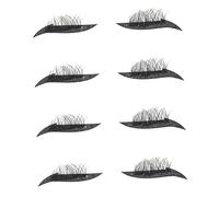Beaupretty Lot De 4 Paires Autocollants Eye-liner Paillettes Noir, Maquillage Yeux Autocollant Pour Cils, Application Rapide, Effet Agrandissant, Usage Prolongé, Beauté Soirée