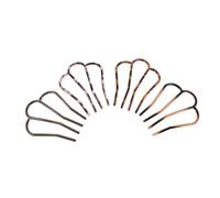 Beaupretty Lot de 4 Peignes à Cheveux en Plastique à 4 Dents de U, Couleur Point Café, Point Gris, Brun Foncé et Gris Foncé, Accessoires Coiffure pour Mariée et Demoiselle D’honneur,
