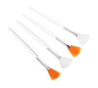 Beaupretty Lot de 4 Pinceaux Éventail pour Masques Faciaux Brosse en Nylon Souple Outils de Beauté Appliquez Uniformément Soins Peau Soins à Domicile Voyage