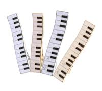 Beaupretty Lot de 4 Pinces à Cheveux Métalliques Piano Grosse Taille Finition Peinture Noir et Blanc pour Femmes Accessoires Coiffure Élégants Usage Quotidien