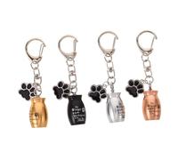 Beaupretty Lot De 4 Porte-Clés en Forme D Urne pour Animal De Compagnie Souvenir De Poils De Chien Conteneur Souvenir De Poils Capsule De Mémoire Animaux