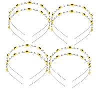 Beaupretty Lot De 4 -têtes Décoratifs En Métal Motif Tournesol Pour Femme 2 Pièces X 4