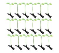 Beaupretty Lot de 40 Pinces à Cheveux en Plastique Forme Germes de Soja, Petites Barrettes Vert Clair Décoratives, Légères et Solides, Accessoires Cheveux pour Filles et Adolescentes,