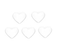Beaupretty Lot de 5 Boîtes à Bonbons Transparentes en Plastique, Cœur 6,5 X 6,3 X 3,7 Cm, Contenant Sucré Réutilisable pour Décoration de Noël, Mariage et Emballage Présent Personnalisé