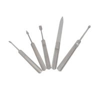 Beaupretty Lot De 5 Fourchettes De Peau Morte En Acier Inoxydable, Taille Standard, Outils Multifonctions Pour Élimination Des Cuticules, Usage Professionnel Et Domestique, Accessoires Nail Art