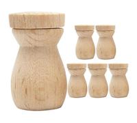 Beaupretty Lot de 6 Pendentifs Diffuseurs Suspendus en Bois pour Huiles Essentielles Flacons Compacts pour Voiture Accessoires DIY Parfum Naturel Diffuseur D’Huile Essentiel Bois Voiture