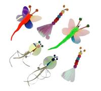 Beaupretty Lot de 6 Recharges pour Jouet Interactif Chat en Peluche Paillettes, Têtes de Remplacement Abeille Chenille, Accessoire Jeu Intérieur pour Chatons et Chats Adultes Style Aléatoire