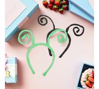 Beaupretty Lot de 6 Serrage-Têtes Antennes D’Insectes Noirs et Verts Accessoires Cosplay Adultes Bandeaux Déguisement Insecte et Extraterrestre pour Halloween et Fêtes à Thème