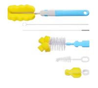 Beaupretty Lot de 6 Set de Set de Goupillons pour Biberon, Tête Amovible en Éponge, Ne Raye Pas le Flacon, pour Tétine et Biberon