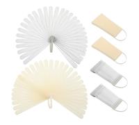 Beaupretty Lot de 6 sets de Présentoirs Éventail pour Vernis à Ongles en Plastique Transparent 32 Couleurs Naturelles par Support Nuancier Professionnel pour Salon et Manucure à Domicile