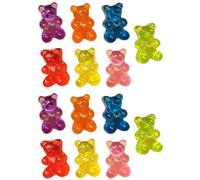 Beaupretty Lot de 7 Paires de Puces D’Oreilles Ours Colorées Petites Boucles D’Oreilles Mignonnes pour Femmes et Adolescentes Boucles D’Oreilles à Tige Multicolores Adaptées aux Occasions