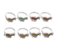 Beaupretty Lot de 8 Bagues D’Humeur Thermosensibles de Cheval Réglables Bijoux Fantaisie pour Filles et Garçons Accessoires de Fête Présents Noël Changement de Couleur Selon