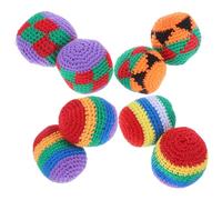 Beaupretty Lot De 8 Balles De Jonglage pour Débutants Balles De Jeu Au Crochet Jouets Au Crochet Ballon D'Entraînement De Football Sac De Pied pour Enfants Ballon De Kickball