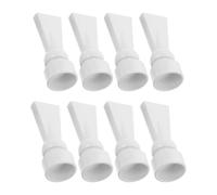 Beaupretty Lot de 8 Buses Plates à Bec de Canard Pivotantes en Plastique Blanc 25 Mm pour Aquarium, Raccords de Sortie d'eau Douce et Eau de Mer, Accessoires pour Pompe et Tuyau de