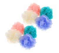 Beaupretty Lot De 8 Éponges Exfoliantes Pour Corps Pour Bain La Loofah Pour Homme Mignonnes En Maille Moussante En Polyéthylène