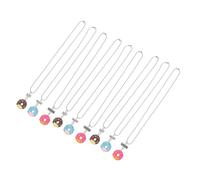 Beaupretty Lot De 9 Colliers Pendentifs Donut Imitation Alimentaire, Accessoire D'amitié Pour Filles, Ensemble 3 x 3 Pièces, Bijoux Portables Pour Anniversaire Et Usage Quotidien