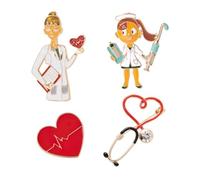 Beaupretty Lot De Broches Créatives Forme Infirmière Médecin Broche Poitrine Broche Mode Accessoires Vêtements Pantalons Corsages Épingles Poitrine Simple