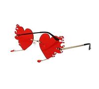 Beaupretty Lunettes De Soleil En Forme De Flamme D'Amour Lunettes De Soleil En Forme De Cœur Pour Bal De Lunettes De Soleil Uniques Lunettes De Soleil En Forme De Cœur Sans