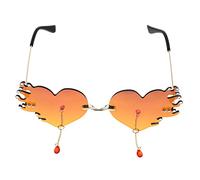 Beaupretty Lunettes De Soleil Flamme D'Amour Lunettes De Soleil Tendance En Forme De Cœur Lunettes De Soleil De Fête Lunettes De Soleil Décoratives Lunettes De Soleil Uniques