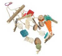 Beaupretty Mâcher pour Hamster en Bois de Pomme Naturel, Boule Suspendue en Rotin, Accessoire 1 Pièce pour Petits Rongeurs, Soulage Le Stress et Entretient la Santé Dentaire, Amusant