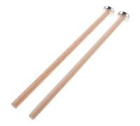 Beaupretty Mailloches Courtes à Tête Métallique pour Métallophone Baguettes Percussion Ergonomiques à Tête Plate pour Xylophone et Adaptées Scène et Pratique