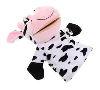 Beaupretty Main Peluche Vache à Bouche Mobile Animal Peluche pour Jeux de Rôle et Conte Main Garçon Fille pour Fête Anniversaire et Noël Créatif Dimagination