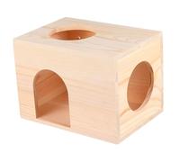 Beaupretty Maison Bois pour Rongeurs Multifonction Mangeoire et Plateforme de Repos pour Cochons Écureuils et Chinchillas Bois Facile à Nettoyer Design Créatif Attractif