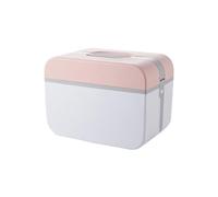 Beaupretty Mallette de Portable en Plastique Rose Boîte de Rangement Multicouche Moyenne Taille 5235 avec Compartiments Trousse Médicale D’Urgence pour Maison Bureau et Voyages