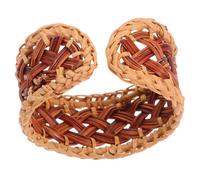 Beaupretty Manchette Tressée Paille Vintage pour Femmes Bijoux Chunky pour Sorties Décontractées