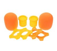 Beaupretty Manchon de Protection Microphone en Mousse Orange Antidérapant, Ensemble 8 Pièces, Accessoires Anti-vent et Anti-salive pour Usage Musical et Enregistrement