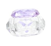 Beaupretty Manicure Mixing Cup Crystal Cleaning Container Transparent Octagonal Nail Art Cup With Lid For Liquid And Powder Use Professional Home Salon