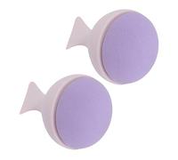 Beaupretty Maquillage 2 Pièces Véritables Œufs De Maquillage Conception De Queue De Sirène Sans Latex Forme De D'eau Sec Adapté À La Peau