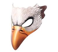 Beaupretty Masque Animal Blanc PU et Masque de Carnaval et Halloween avec Bandes Réglables Accessoire de Costumes pour Hommes et Femmes