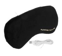 Beaupretty Masque Chauffant pour Yeux USB Réglable à Vapeur Cache-œil Thermique pour Sécheresse Oculaire Détente et la Fatigue Noir Brodé