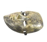 Beaupretty Masque de Mascarade Vintage Doré Solide Masque Entier pour Fête et Carnaval Halloween Détail Sculpté Confortable et Durable