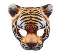 Beaupretty Masque de Tigre Demi-visage EVA pour Carnaval et Halloween Masque Animalier Confortable pour Fêtes Costumées et Cosplay Adulte