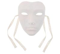 Beaupretty Masque Steampunk Punk Cyborg en Abs Blanc pour Adultes Hommes, Résistant aux Chocs, Polyvalent pour Fêtes Masquées et Bals Masqués