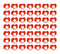 Beaupretty Masque Yeux Anti-picage pour Canards et Oies en Plastique Rouge, Facile à Installer, Ne Gêne Pas L'activité Normale, Lot de 50 Pièces pour Ferme