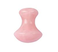 Beaupretty Massage Pierre Naturelle pour Visage et Corps Masseur Champignon Jade Rose Outil de Grattage Gua Sha Soulagement Musculaire et Amélioration Circulation Appareil de Soin Manuel
