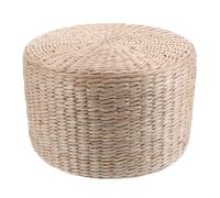 Beaupretty Meubles Usage Quotidien en Paille Tressée Tabouret Rond pour Enfants avec Coussin De Sol pour Yoga Relaxation Et Activités Extérieures