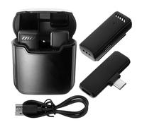 Beaupretty Microphone à Pince sans Fil 2,4 Ghz Écran Numérique | Bruit, Voix Claire, Boîtier de Charge Type-c 600 Mah, Usage Live Streaming et Extérieur