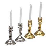 Beaupretty Mini Bougeoir Décoratif en Alliage 2 Paires, Modèle Miniature pour Maison de Poupée, Accessoires Décoratifs Petits Chandeliers pour Décor Cuisine, Présent Fille, Ambiance Cosy