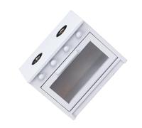 Beaupretty Mini Cuisinière Bois Blanche pour Garçon Fille Modèle de Cuisine Miniature Sécurisée Éducatif pour Dinette Garçon Fille Design Moderne et Surface Lisse