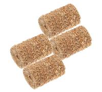 Beaupretty Mini Meules de Foin Décoratives en Bois 4 Pièces Mini Balles de Paille Cylindriques 2X2X3 CM Corde Décoration Miniature pour Maison de Poupée Jardin et Table à Sable