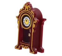 Beaupretty Mini Pendulum Clock Ornament Small Retro Style Miniature House Decoration Lifelike Vintage Model for Mini House Supplies